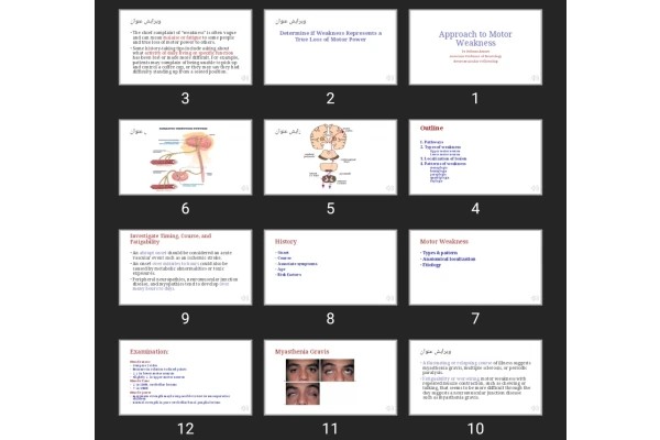 پاورپوینت Approach to Motor Weakness