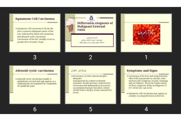 پاورپوینت Differential Diagnosis of Malignant External Otitis