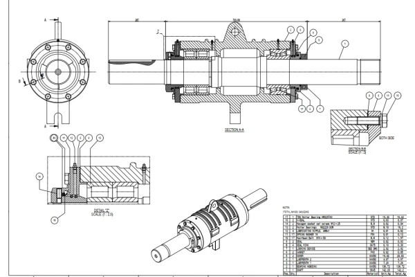 ASSEMBLY SPINDEL OF SLURRY PUMP