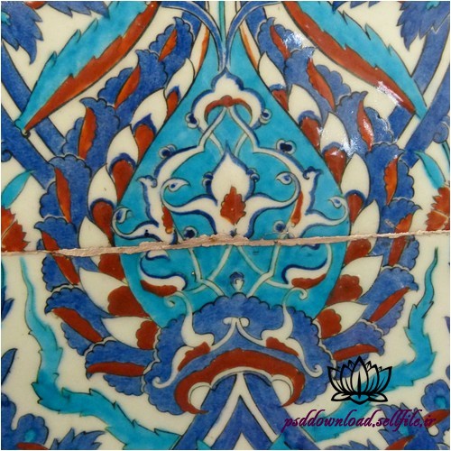 نمایی از کاشی لعاب دار قدیمی-کد 114 - اسمارت فایل