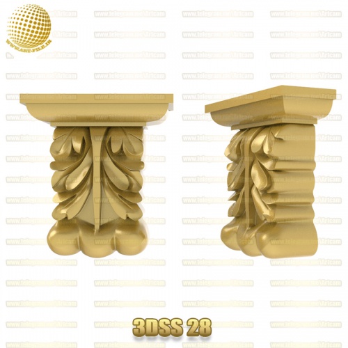 فایل سه بعدی سرستون 3Dss28 - اسمارت فایل