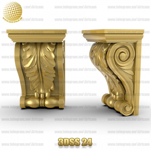 فایل سه بعدی سرستون 3Dss24 - اسمارت فایل