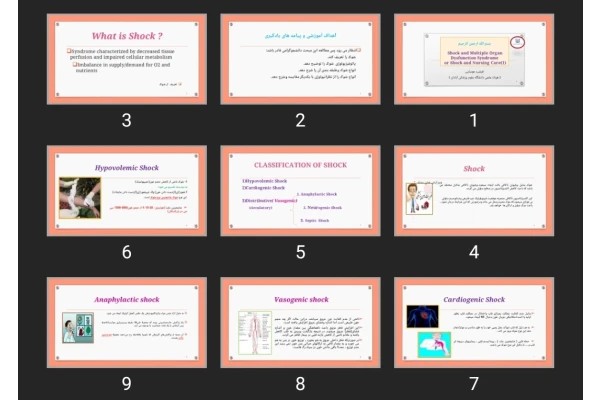 پاورپوینت Shock and Multiple Organ Dysfunction Syndrome or Shock and Nursing Care(1)