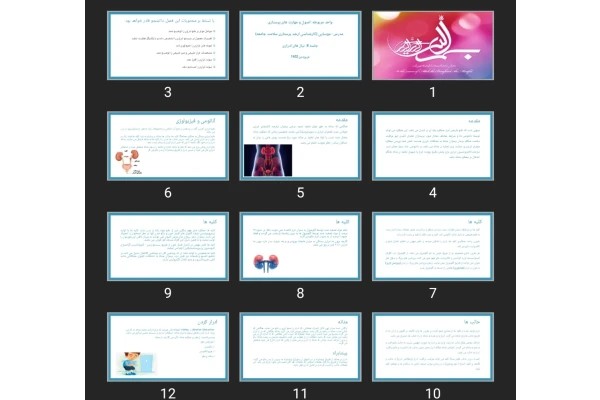 پاورپوینت نیاز های ادراری