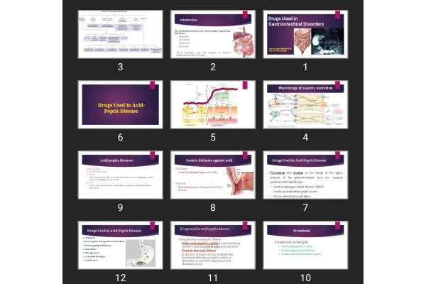 پاورپوینت Drugs Used in Gastrointestinal Disorders
