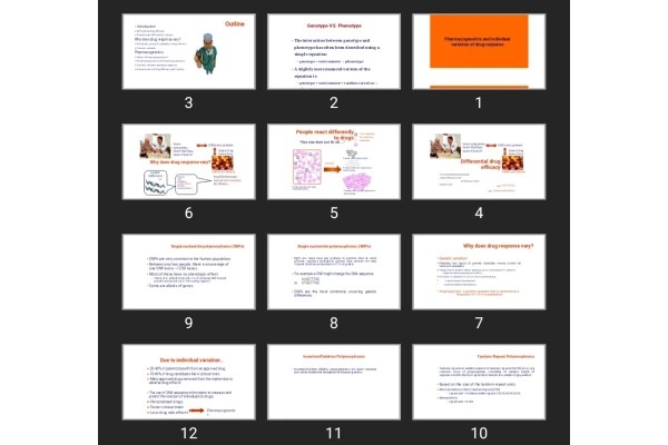 پاورپوینت Pharmacogenetics and individual variation of drug response