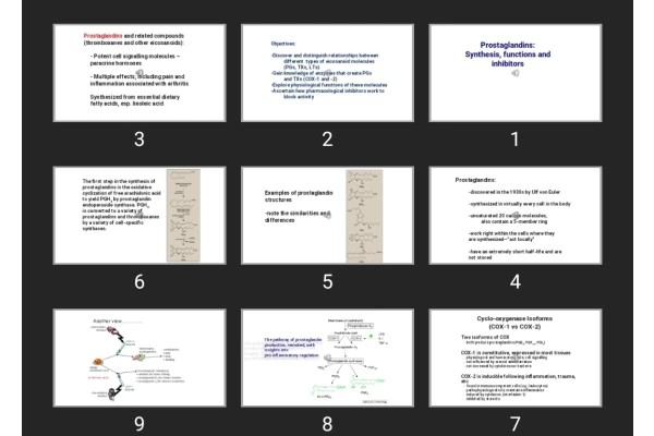 پاورپوینت Prostaglandins:Synthesis, functions and inhibitors