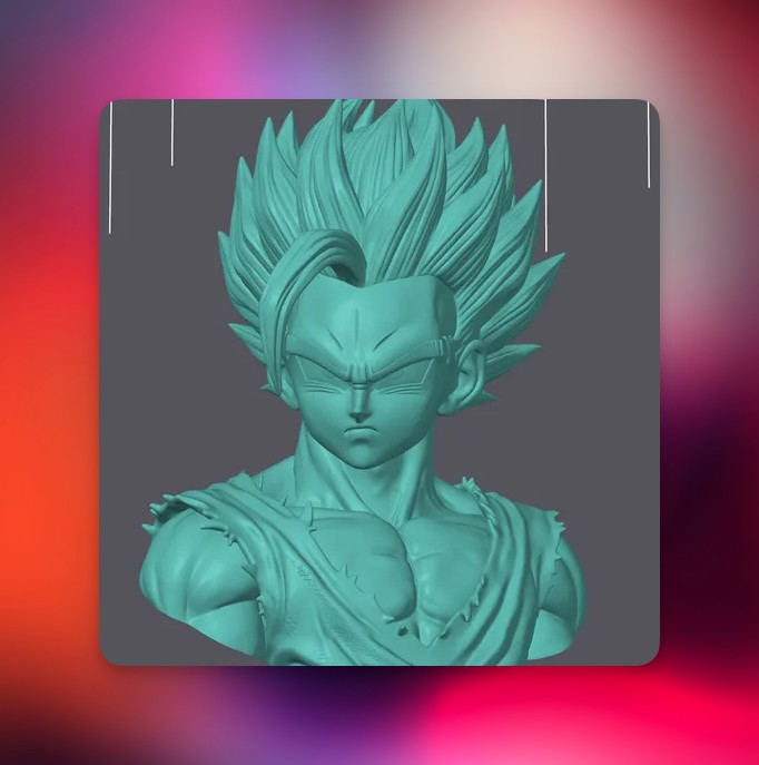 فایل فیگور STL Vegeta (Dragon Ball)
