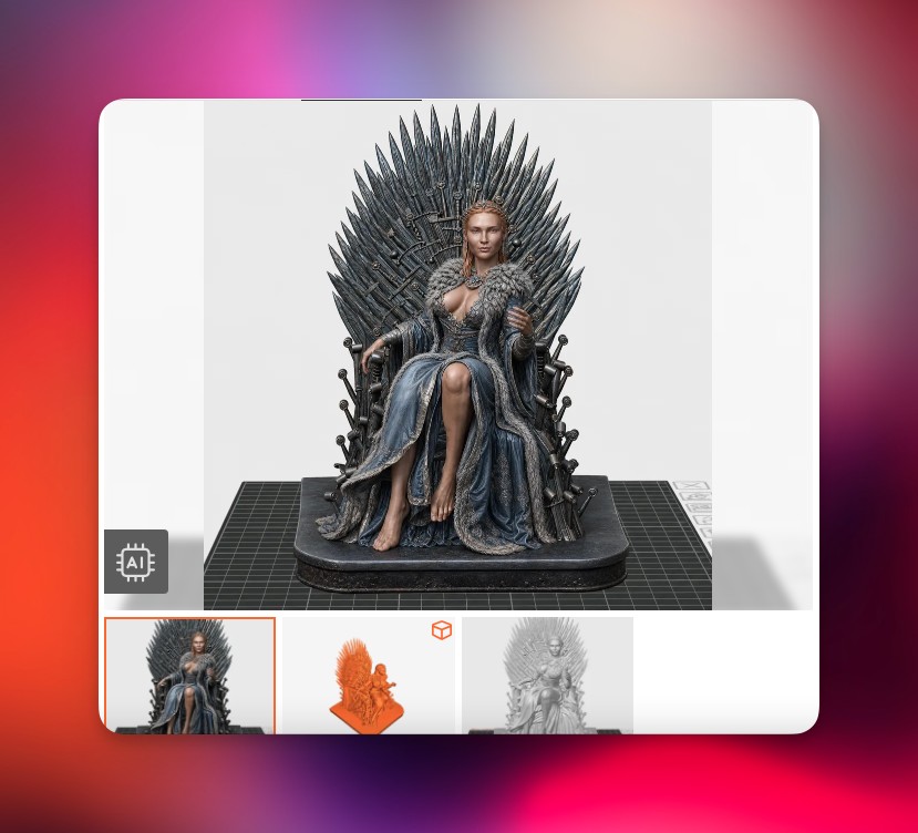 فایل فیگور STL Sansa on the Throne