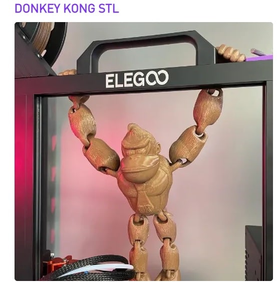 فایل فیگور STL Donkey Kong Flexi