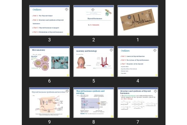پاورپوینت هورمون های تیروئید Thyroid hormones