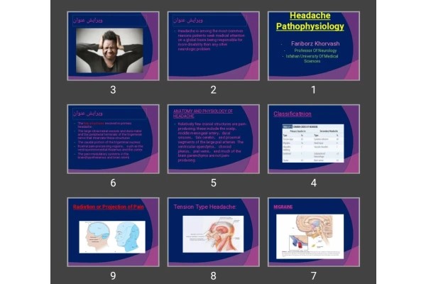 پاورپوینت Headache Pathophysiology