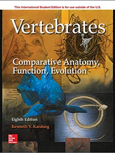Vertebrates: Comparative Anatomy Functio 2019