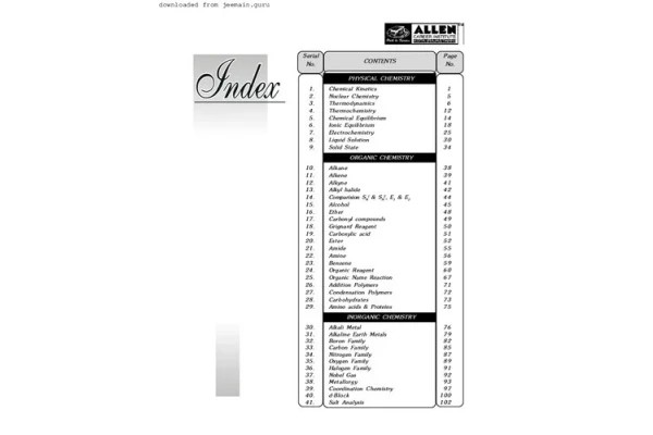 Allen Chemistry Handbook for JEE/NEET