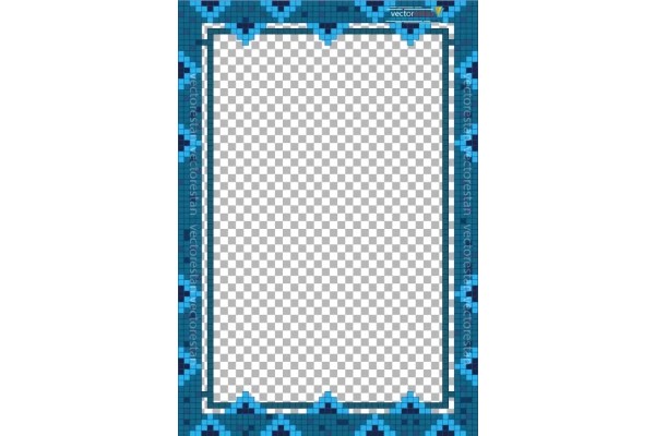 png قاب و حاشیه چهارگوشه طرح کاشی 205