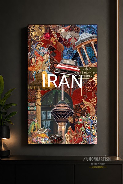 متال پوستر طرح ایران کد m-526