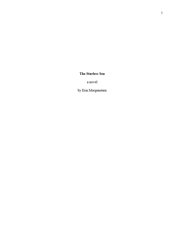 کتاب The Starless Sea (دریای بی‌ستاره) نسخه انگلیسی PDF