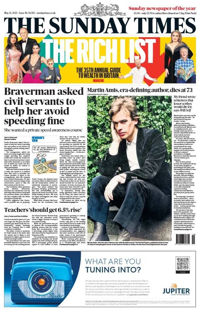 مقاله Obituary of Martin Amis (یادبود مارتین ایمیس) نسخه انگلیسی PDF | The Sunday Times