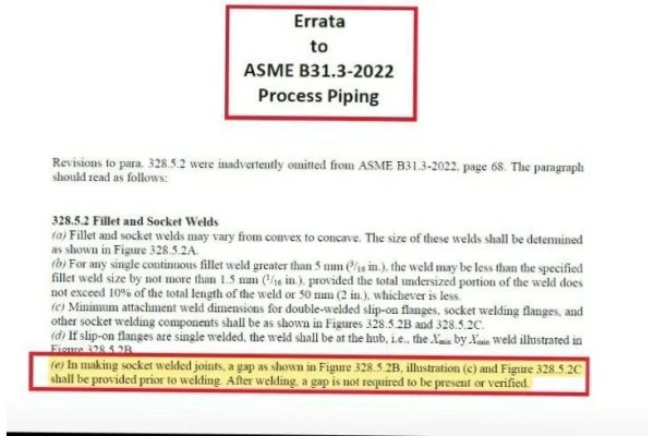 دانلود Errata تصحیح نامه استاندارد ASME B31.3 2022 - ورژن 2023 🏆ASME B31.3 2022 Errata 2023☄️