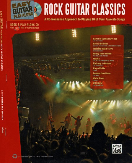 دانلود کتاب آموزش قطعات کلاسیک راک PDF+CD | Easy Guitar Play-Along – Rock Guitar Classics