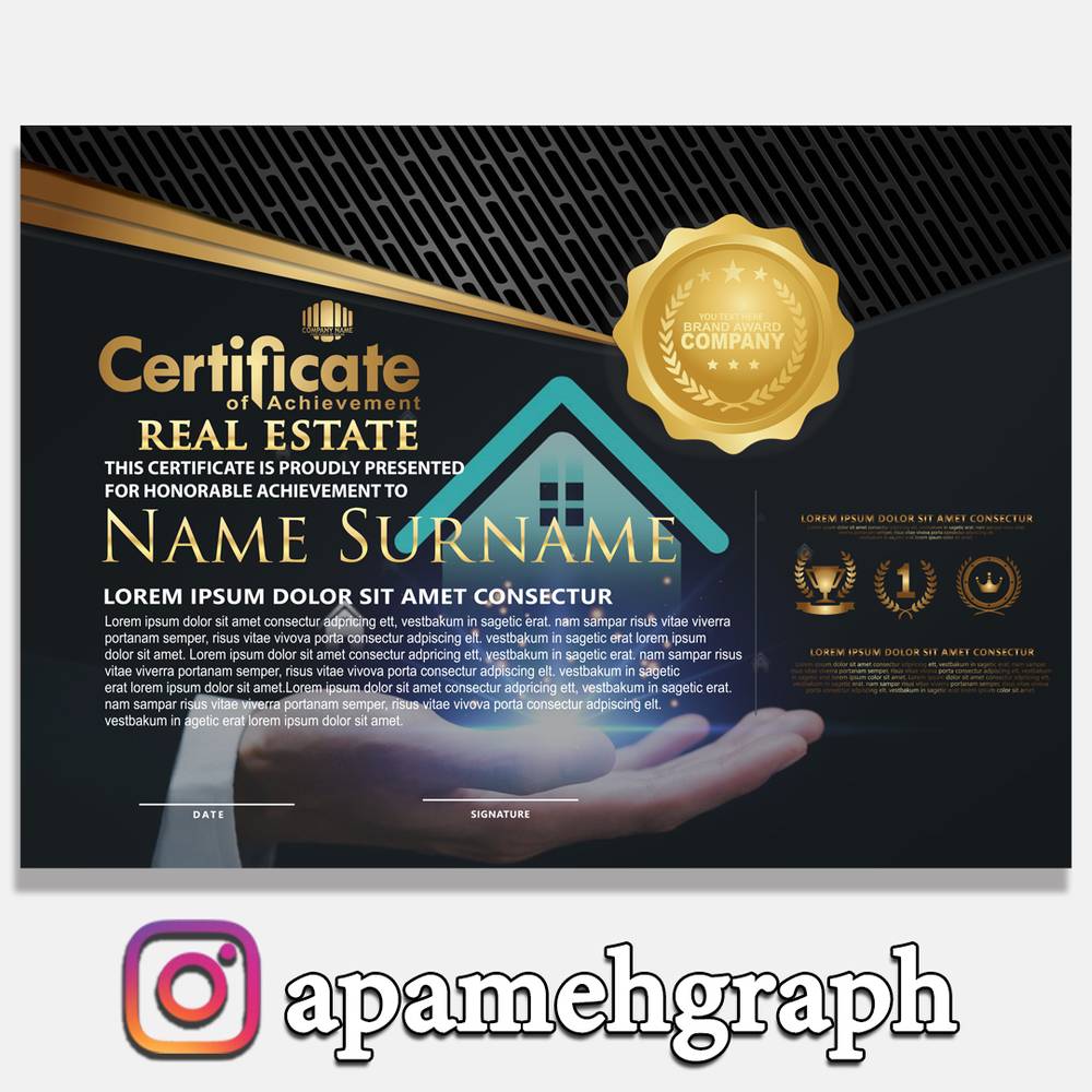 دانلود مدرک سرتیفیکیت املاک
