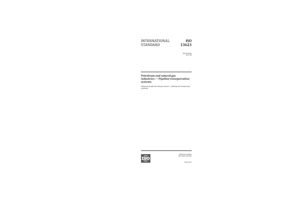 Petroleum and natural gas industries — Pipeline transportation systems iso13623