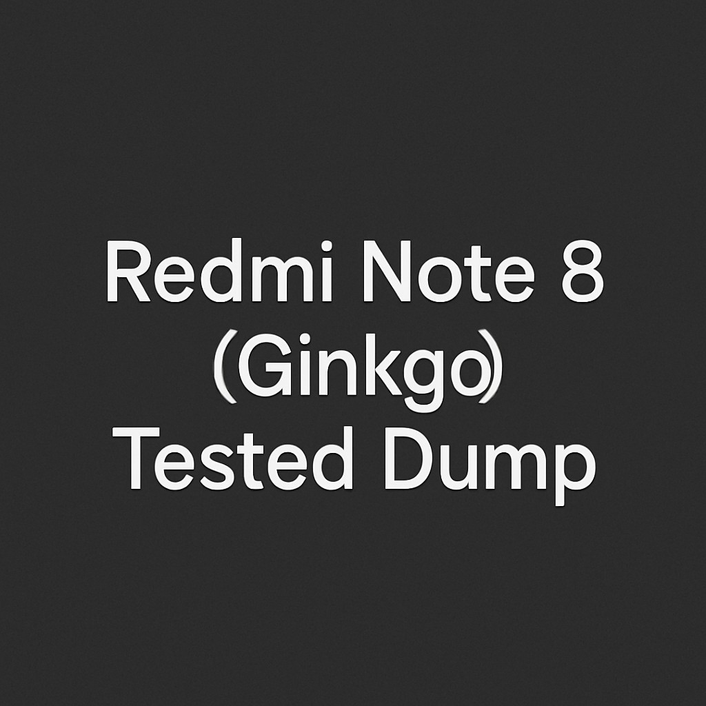 دامپ Redmi Note 8 (Ginkgo)