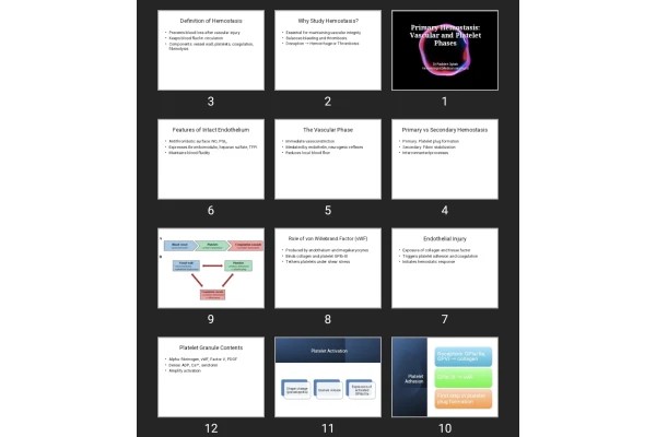 پاورپوینت Primary Hemostasis: Vascular and Platelet Phases