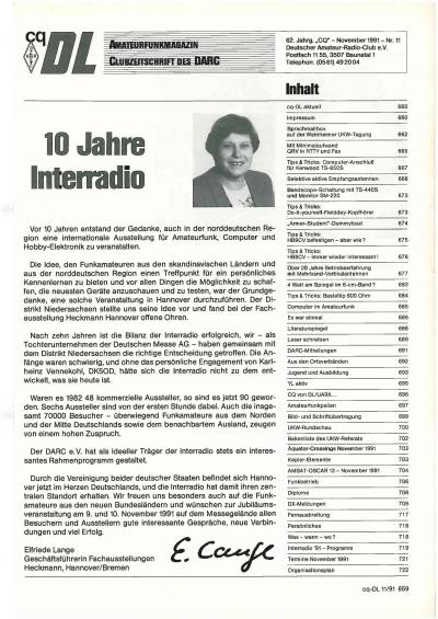دانلود کتاب CQ DL 11/91 – Amateurfunkmagazin