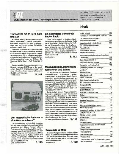 دانلود کتاب CQ DL 03/87 – Amateurfunkmagazin