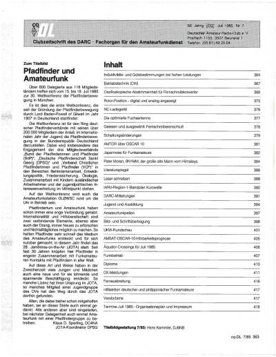 دانلود کتاب CQ DL 07/85 – Amateurfunkmagazin