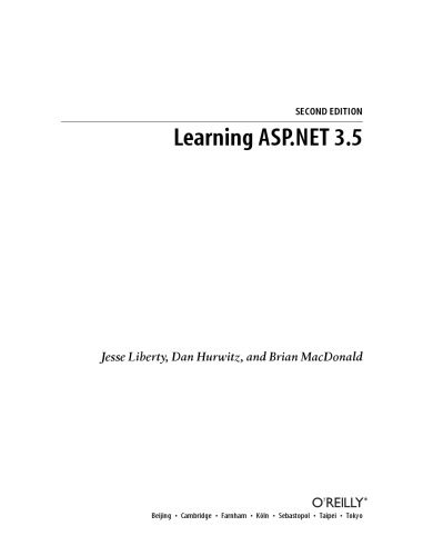 دانلود کتاب Learning ASP.NET 3.5