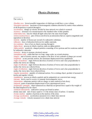 دانلود کتاب Physics Dictionary