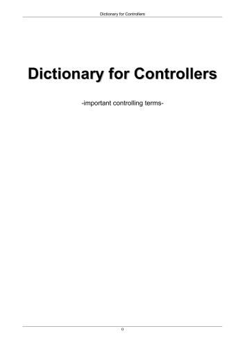 دانلود کتاب فارسی Dictionary for Controllers