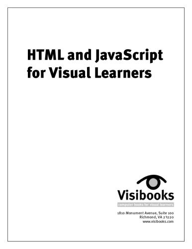 دانلود کتاب HTML and JavaScript for Visual Learners