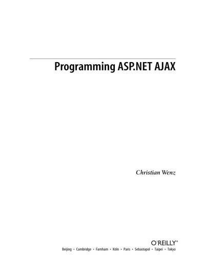 دانلود کتاب Programming ASP.NET AJAX
