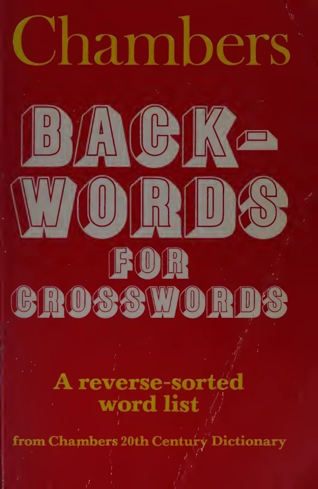 کتاب کلمات معکوس برای جدول کلمات متقاطع (Back words for crosswords) نسخه انگلیسی PDF | راجر ال. شوارتز