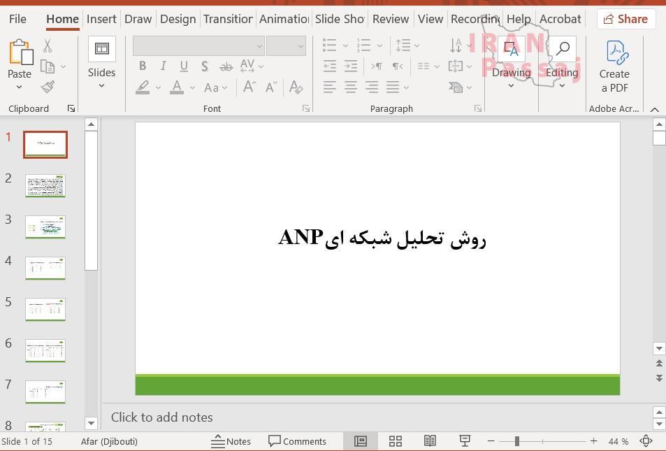 اینترنتی پاورپوینت روش تحلیل شبکه ای ANP