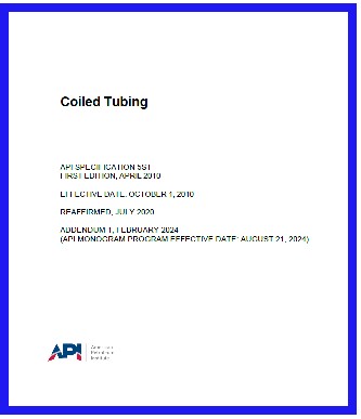 API SPECIFICATION 5ST- 2024 – استاندارد Coiled Tubing