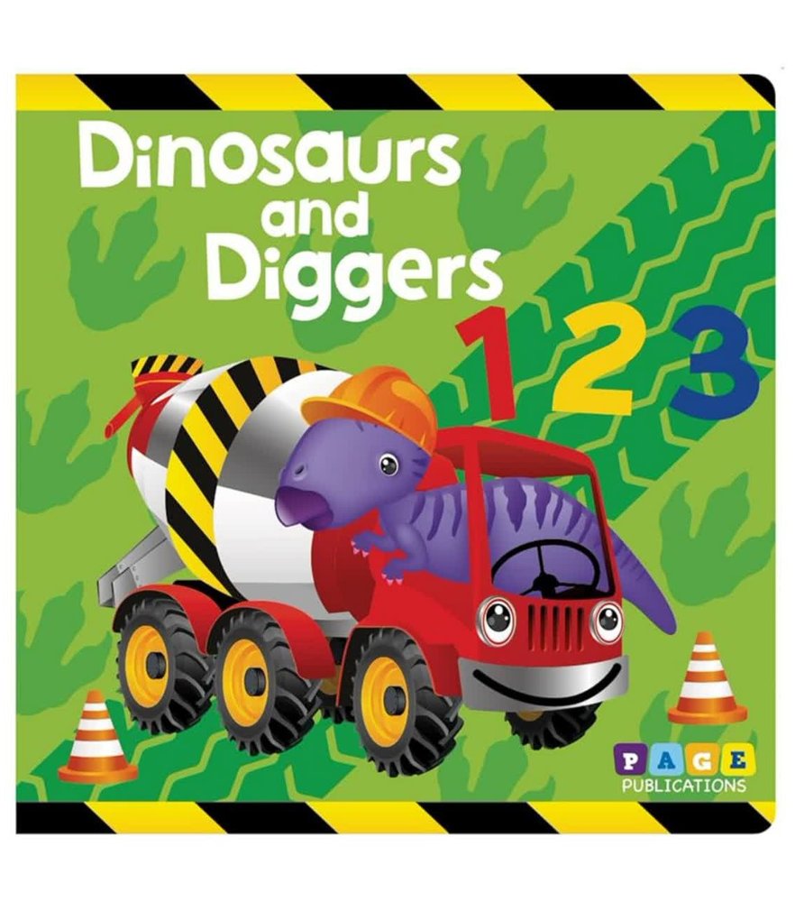 LARGE BOARD: DINOSAURS AND DIGGERS 123 (Original Book)