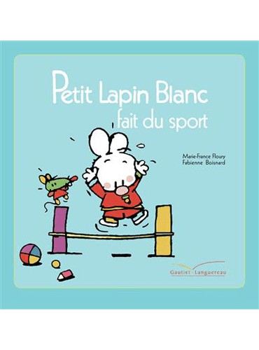 Petit lapin blanc fait du sport