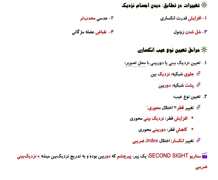 دانلود جزوه pdf چشم│از عیوب انکساری تا بیماری‌های سیستمیک چشم