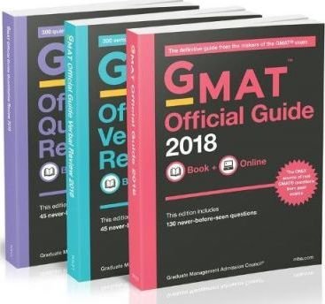 پک 3 جلدی کتاب های GMAT Official Guide 2018 Bundle جی مت آفیشیال گاید