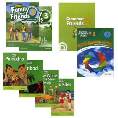 پک 8 جلدی کتاب فمیلی اند فرندز 3 American Family and Friends 3 pack ( وزیری )