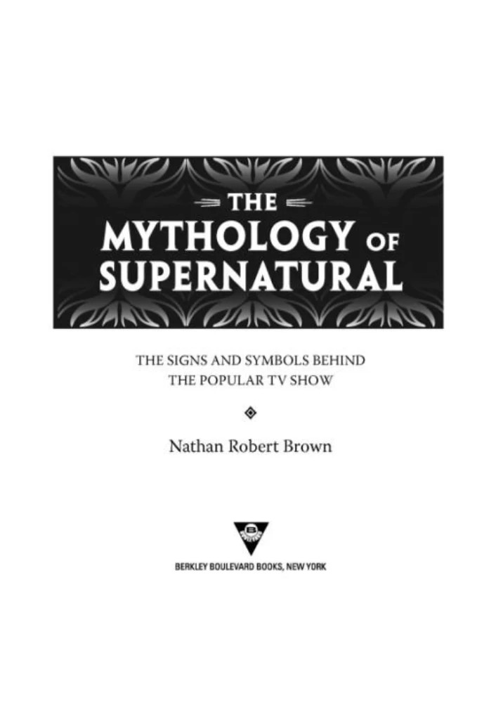 دانلود کتاب The Mythology of Supernatural