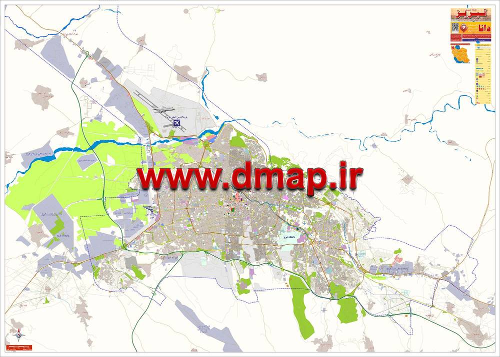 نقشه تبریز - H150