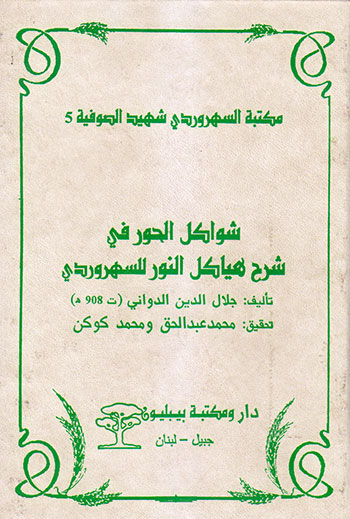 کتاب کتاب شواكل الحور فی شرح هياكل النور