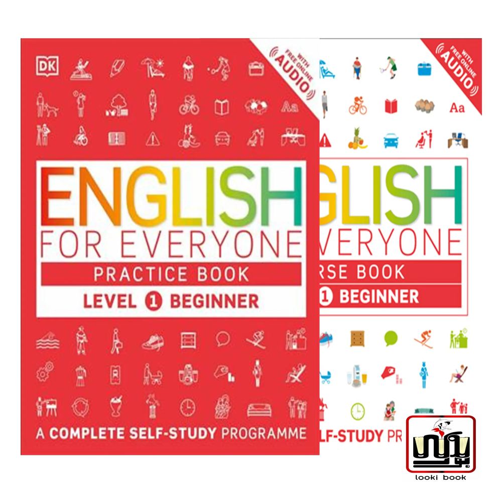 کتاب English for Everyone Level 1 Beginner Course Book + Practice Book (چاپ رنگی)