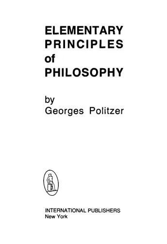 دانلود نسخه کامل کتاب Elementary Principles of Philosophy