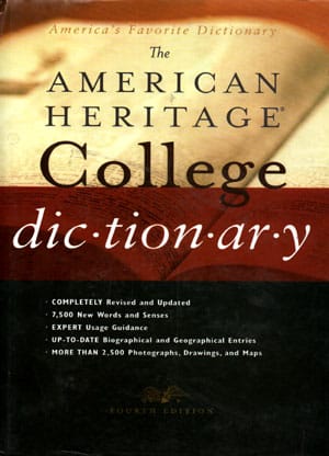 The American Heritage College dictionary (د امریکن هریتیج کالج دیکشنری)